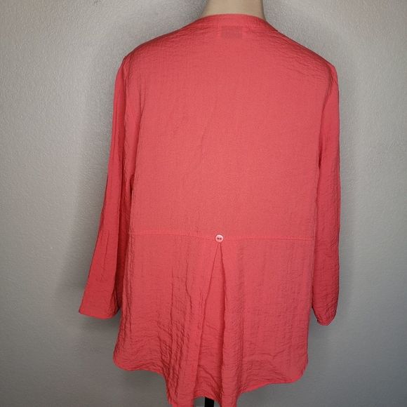 Habitat Coral Button-Front Tunic Size L - Picture 2 of 6